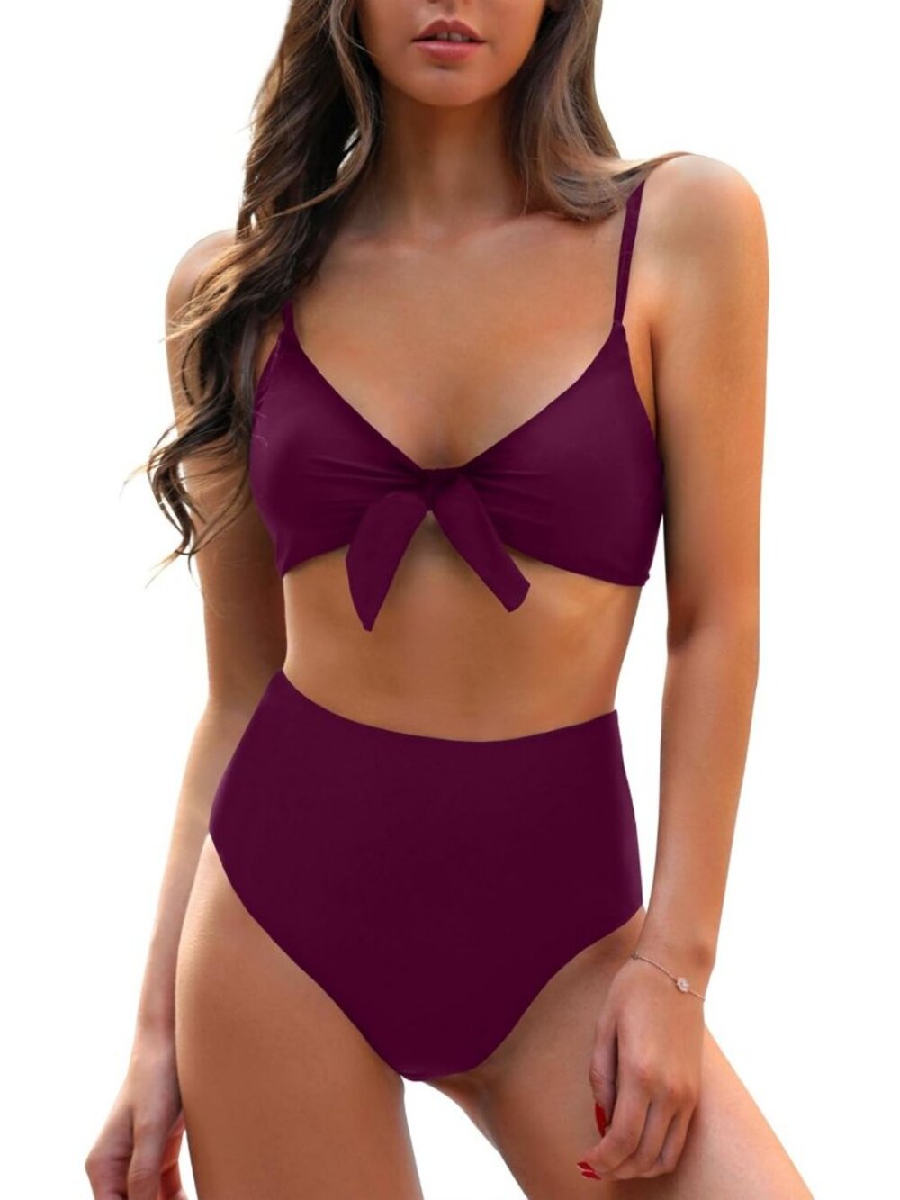 High Waisted Tie Bikini Set for Women | Stylish Swimsuit Bathing Suit